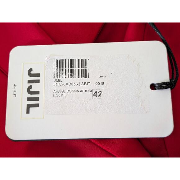 JIJIL Red Satin Blazer Mini Dress IT 42 US 6 Italian Designer Cocktail Evening - Picture 7 of 9